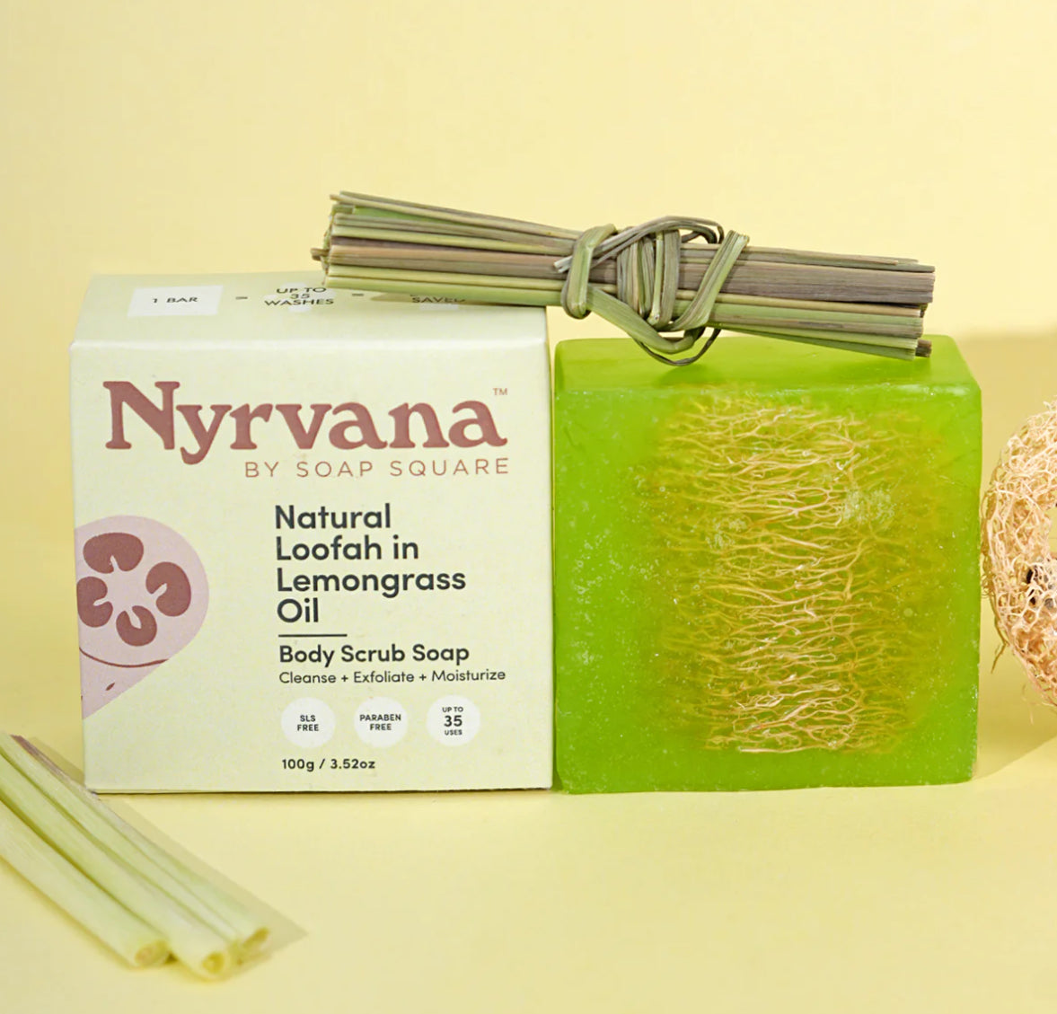 Natural Loofah in Lemongrass Oil Soap