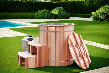 Artisan Barrel Ice Bath With Chiller (Natural Cedar)