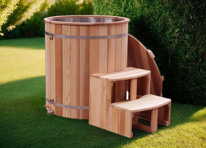 Artisan Barrel Ice Bath With Chiller (Natural Cedar)