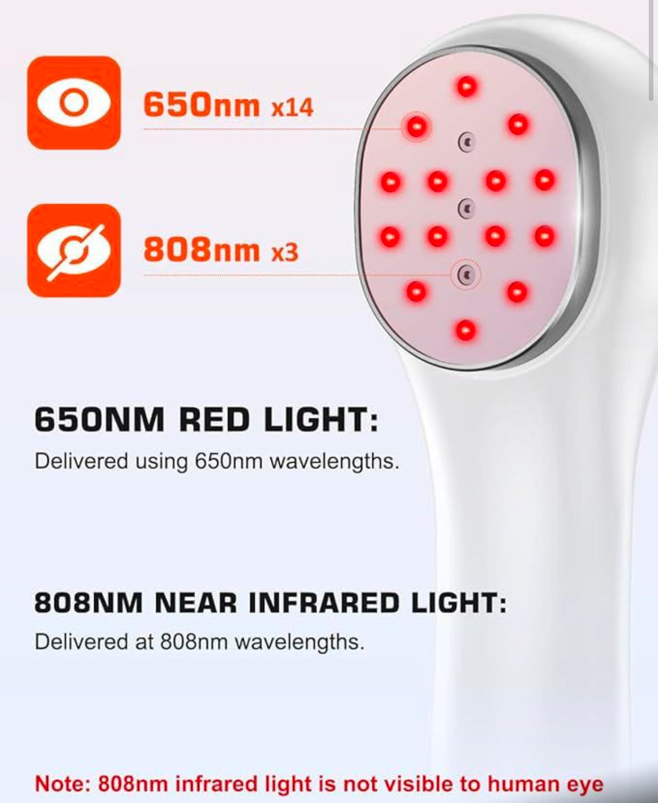 Hand-held red light device