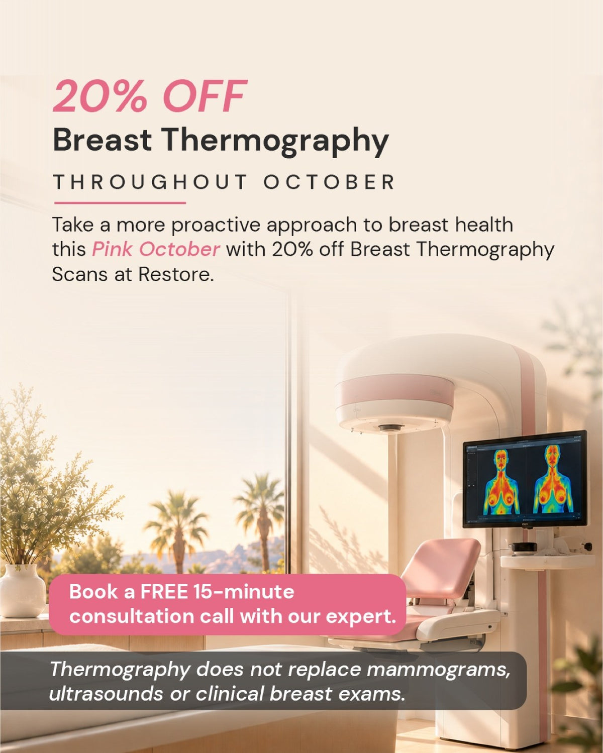 20% off Breast Thermography throughout October at Restore